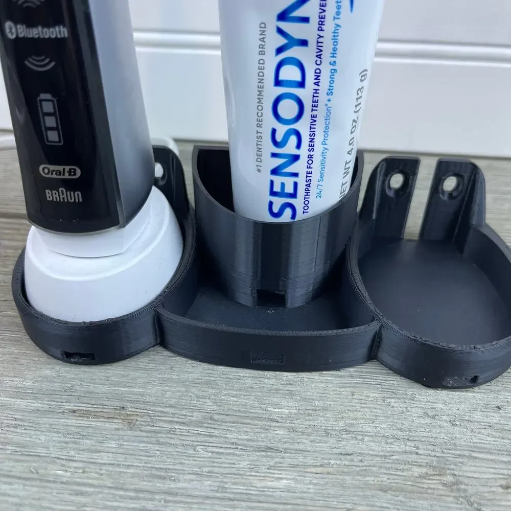 Dual Electric Oral B Toothbrush Toothpaste Holder